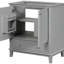 Base de meuble-lavabo 30 po en gris, bois massif et planche, multifonctionnelle avec porte et tablette réglable, tiroir, base d'armoire grise à assembler, style moderne, multifonctionnelle,