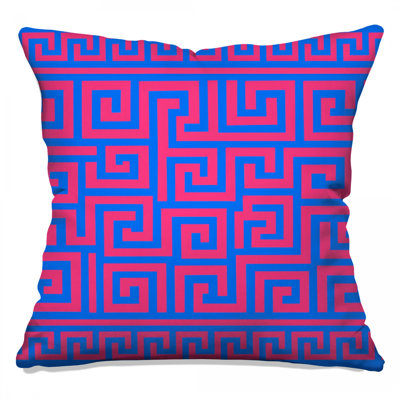 Coussins roses et bleus grecs