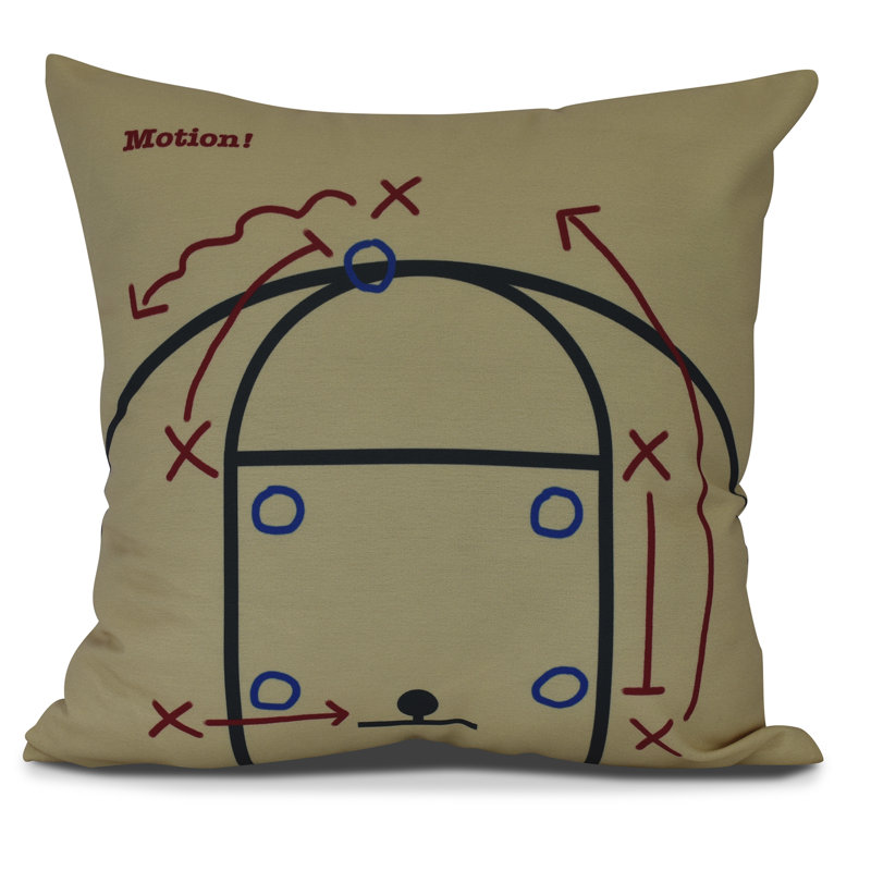 Goals, Gourds, And Gatherings Reversible Throw Pillow, 20" H x 20" W, Gold