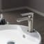 Robinet pour salle de bain à un trou en nickel brossé Blossom-36585962