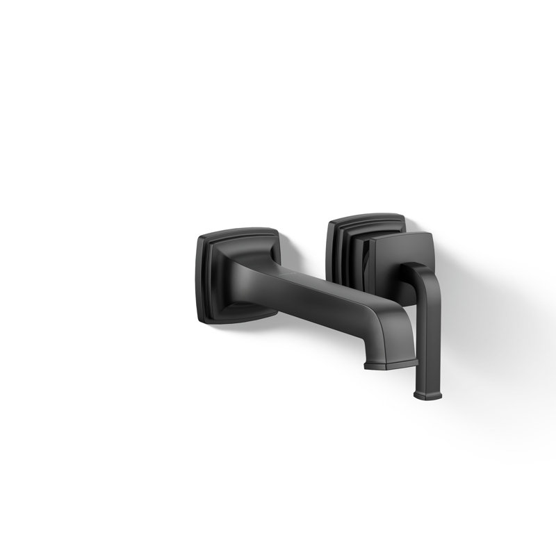 Riff Wall-Mount Single-Handle Bathroom Sink Faucet, Matte Black