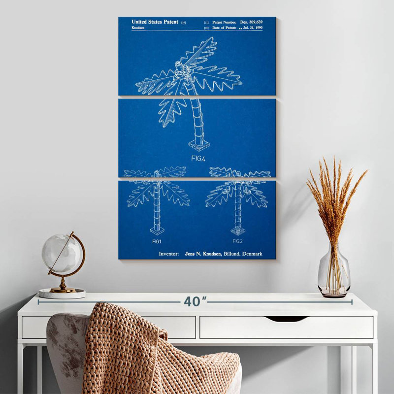 Affiche «Blueprint Lego Tree Laelle», H 32 po x l 20 po