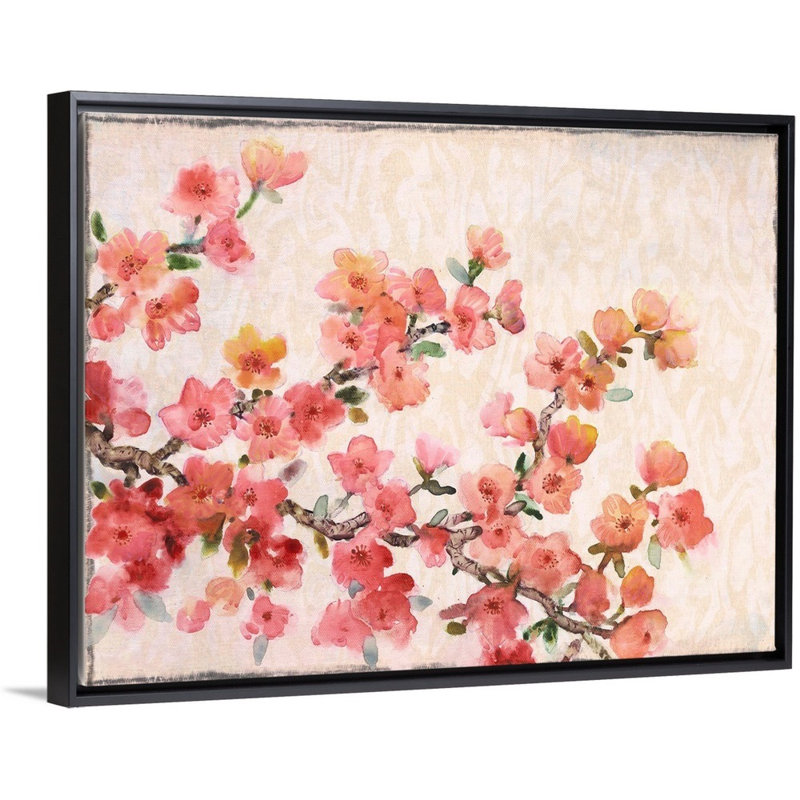 «Cherry Blossom Composition II» par Timothy O 'Toole - reproduction d'art sur toile, H 31,7 po x l 41,7 po x P 1,75 po