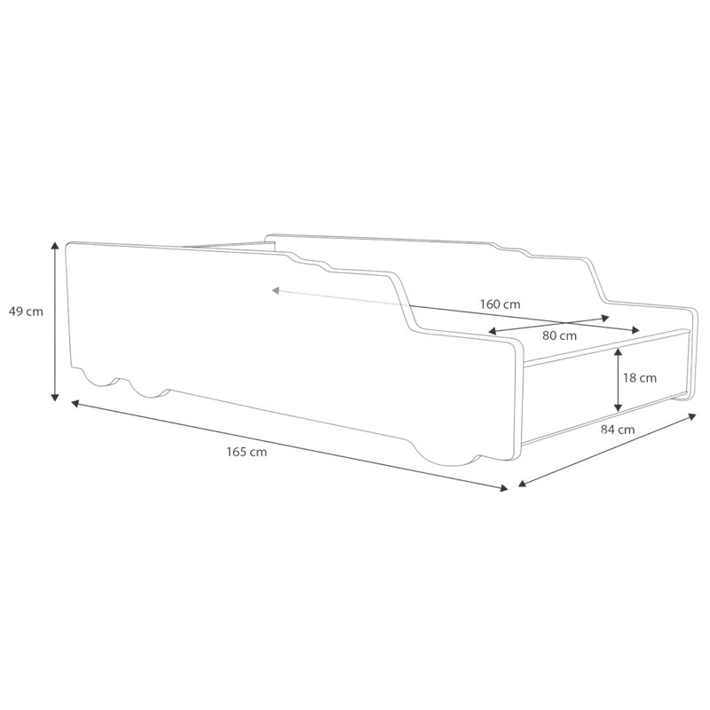 Children's auto bed - Monster Truck, European Toddler (80 x 160cm)