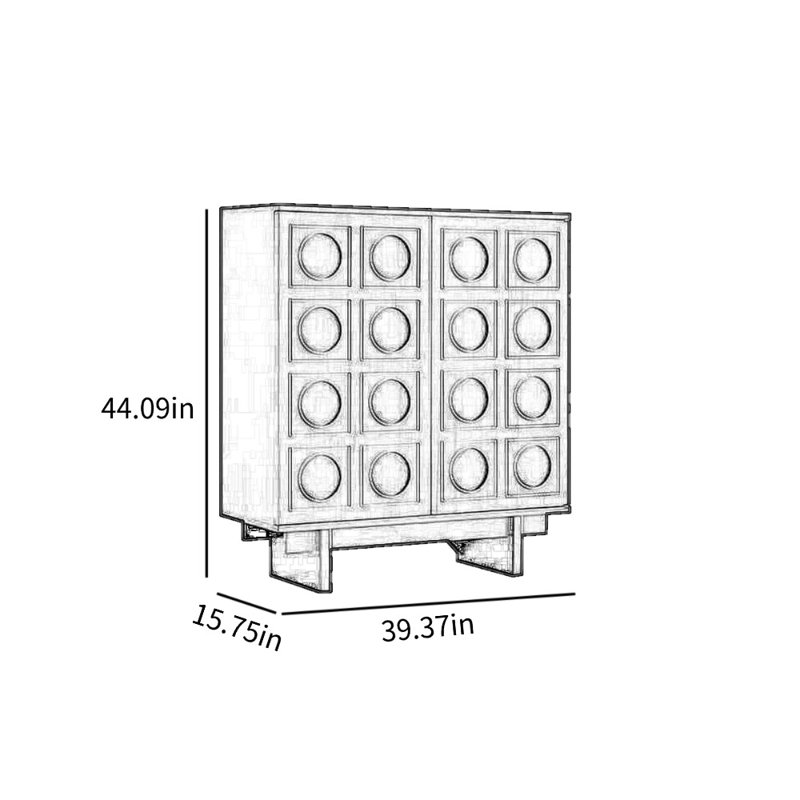 Light Luxury Retro Vertical Display Case, Black