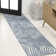 Amorra High-Low Abstract Groovy Striped Dark Blue/Cream Indoor/Outdoor Rug