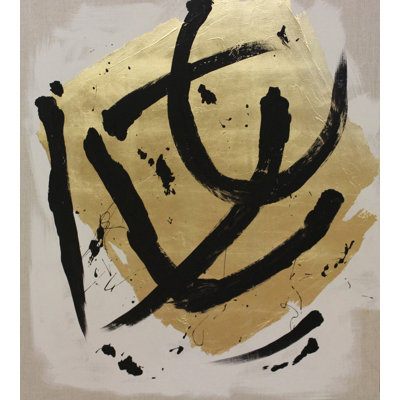 Or et noir 2 - peinture sur toile tendue