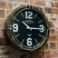 Giannopoulos Metal Wall Clock – Hand-Finished Analog Decorative Clock with Metal Frame for Living Room or Office Wall