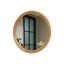 Miroir mural rond en bois naturel, 23,62 po