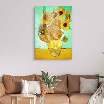 Superbe peinture murale en verre trempé 27,6 po x 39,4 po | 100% verre trempé, épaisseur: 0,16 pouce | Décoration élégante pour le salon ou le bureau, durable et facile à nettoyer, idée de cadeau parfaite