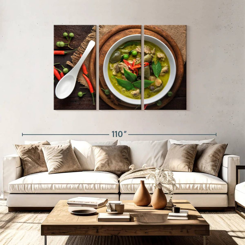 Yarlin Thai Green Curry, 48" H x 74" W