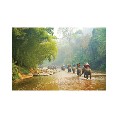 Elephants Balad - Thailand 330 by Ben Heine - Wrapped Canvas Print