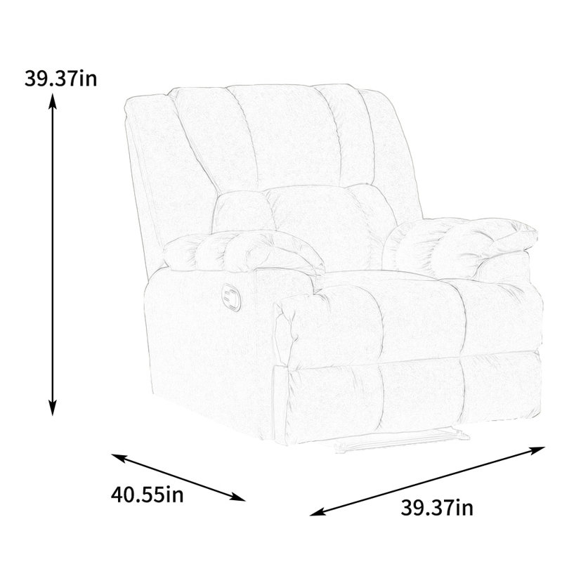 Fauteuil inclinable Munawar, Beige