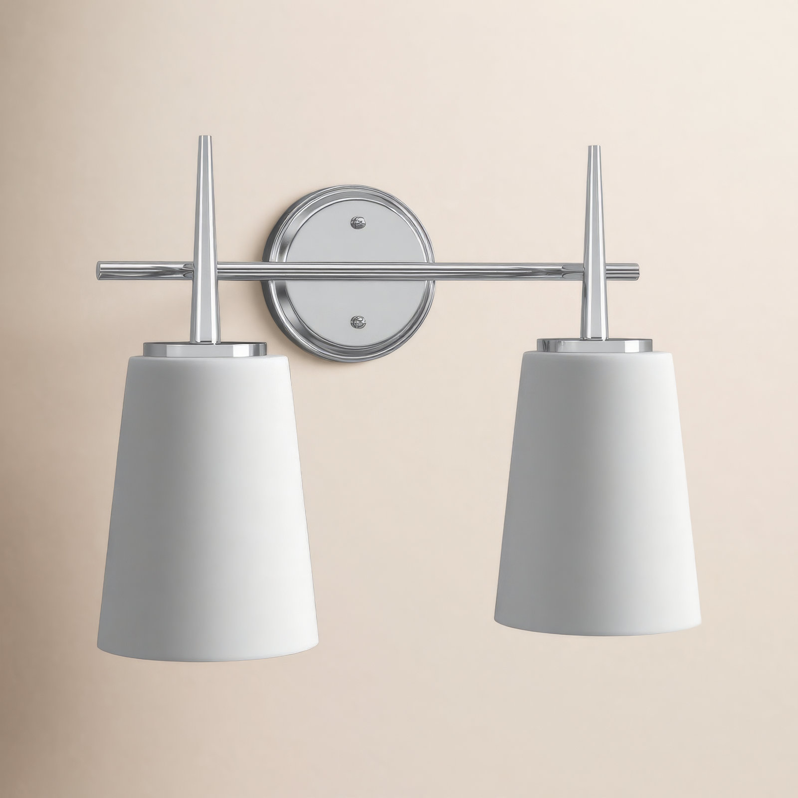Erlandson 2 Light Dimmable Vanity Light, Chrome, 100W A19 Medium