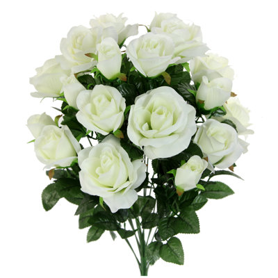 18 rosiers en fleurs artificiels