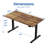 55 inch Electric Height Adjustable Standing Desk with Memory Preset, Ergonomic Sit-Stand Home Office Desk,Computer Desk with Hooks,Rustic Brown-1746265415-1746265411
