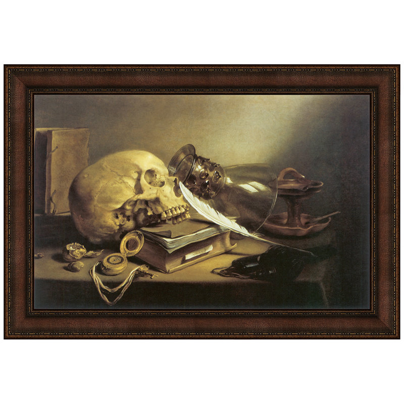 Reproduction d'art encadrée, "A Vanitas Still Life, 1645", H 12 po x l 15,5 po x P 1,25 po