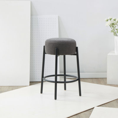 Colombe Upholstered Counter Stool with Metal Frame