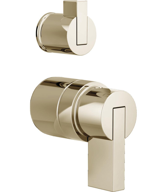 Litze® Rook Shower Integrated Valve with Handles, Polished Nickel, Lever