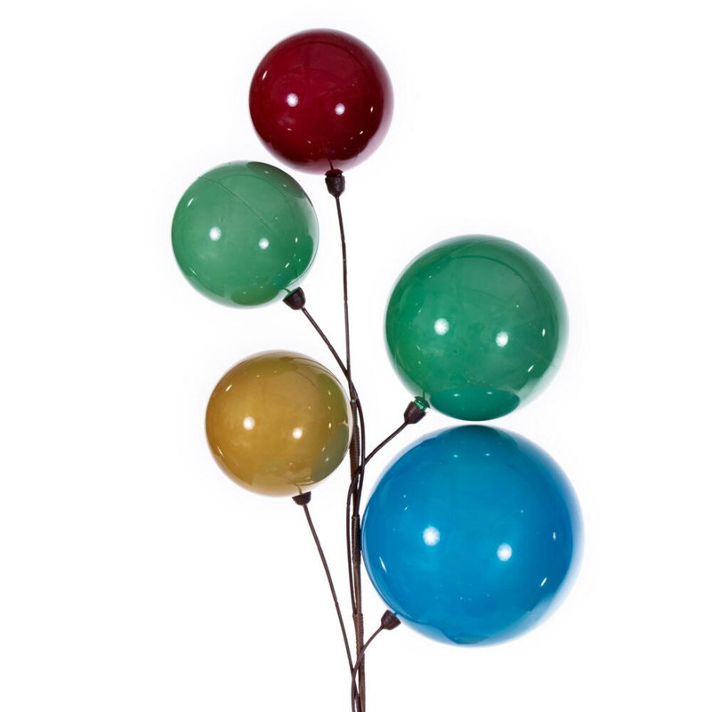 Vickerman 6' Ball Branch Garland, Blue/Green/Red/Yellow/Orange