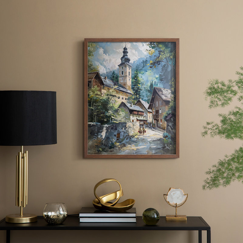 «LANDSCAPES Series CECLxxVI», reproduction d'art encadrée - bois massif, Noyer, H 21 po x l 17 po