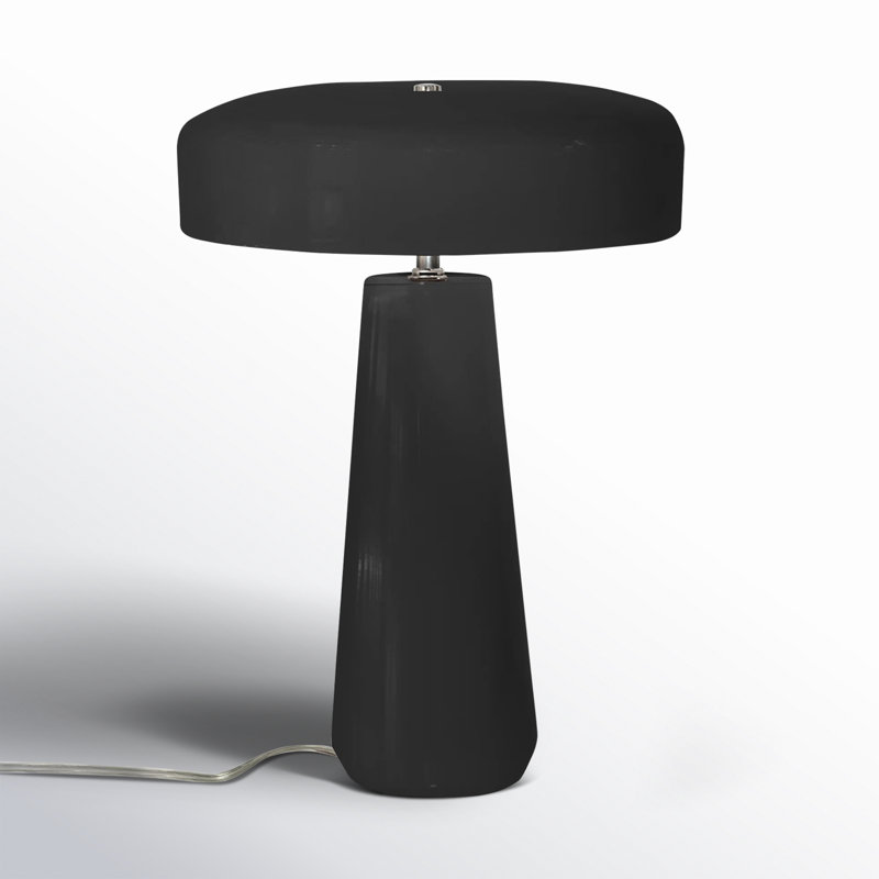 Lampe de table en céramique Percy, Noir lustré