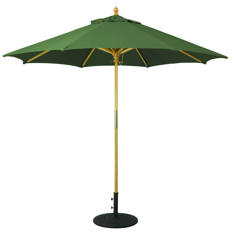Parasol de marché 9 pi Nadasha, Toile Sunbrella® vert forêt