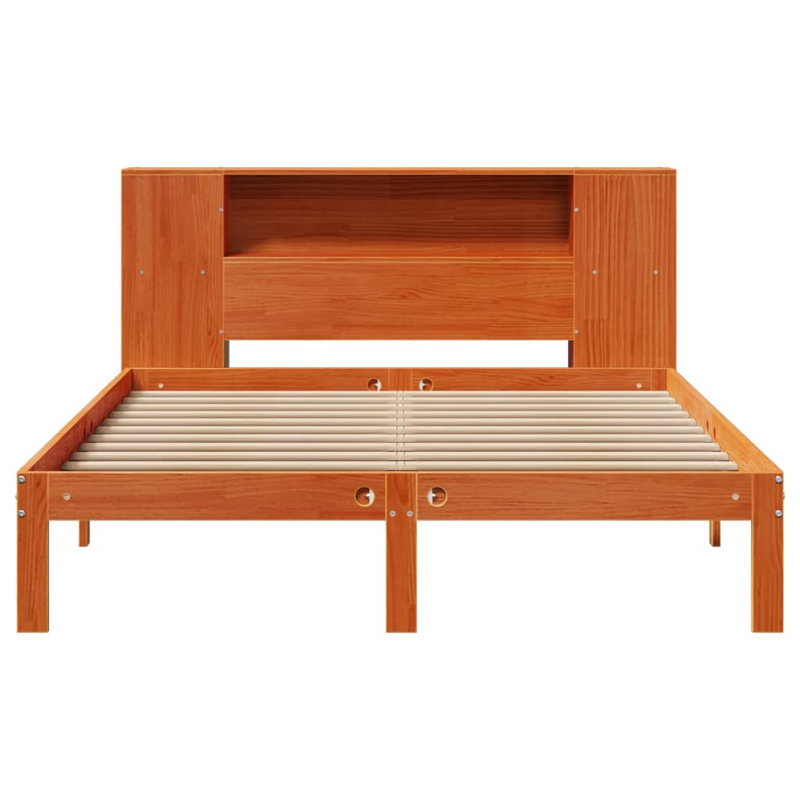 Artibrannan Solid Wood Bed Frame, European Double (140 x 200cm), Wax Brown