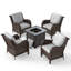 Ensemble de conversation de patio pour 4 personnes avec table de feu