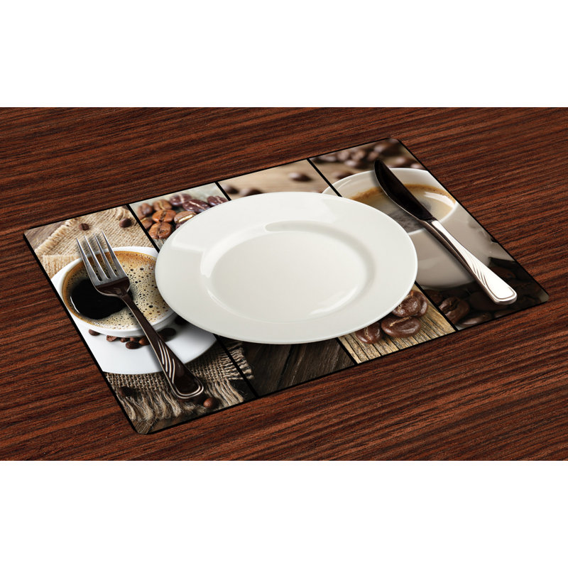 Caden Coffee Mugs Wood Table Placemat