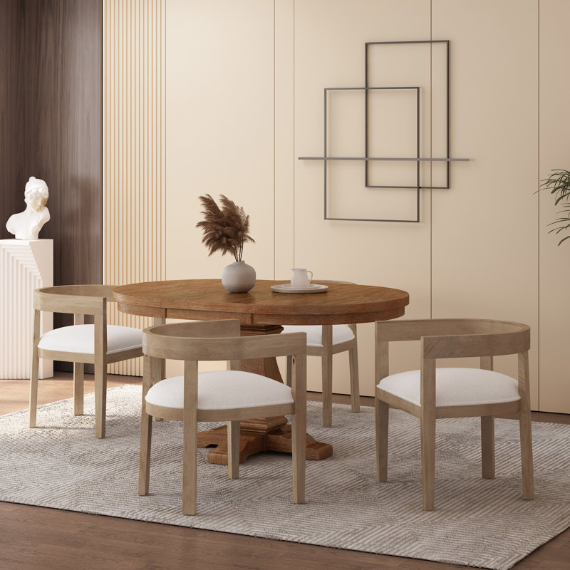 Anbut 4 - Person Extendable Pedestal Dining Set