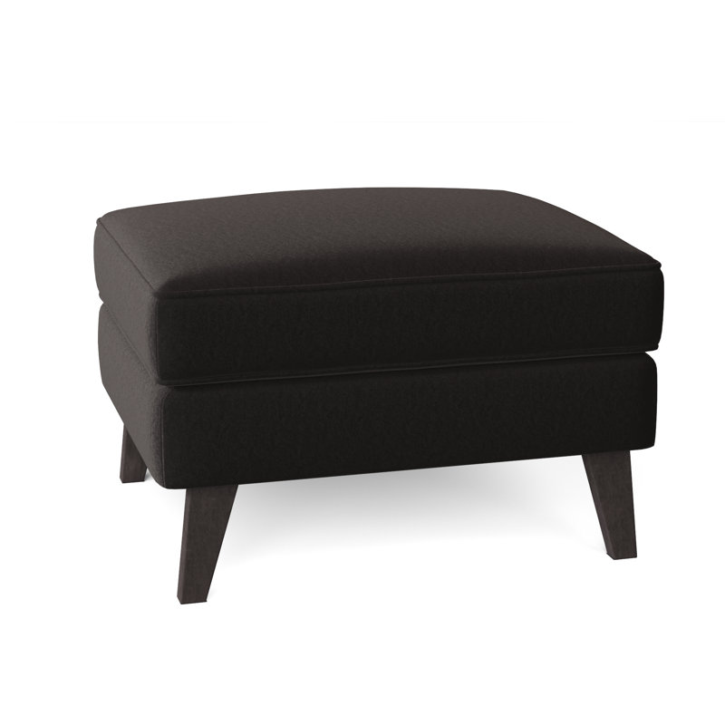Repose-pieds rectangulaire 27 "Gros, Velours performance asphalte Bella