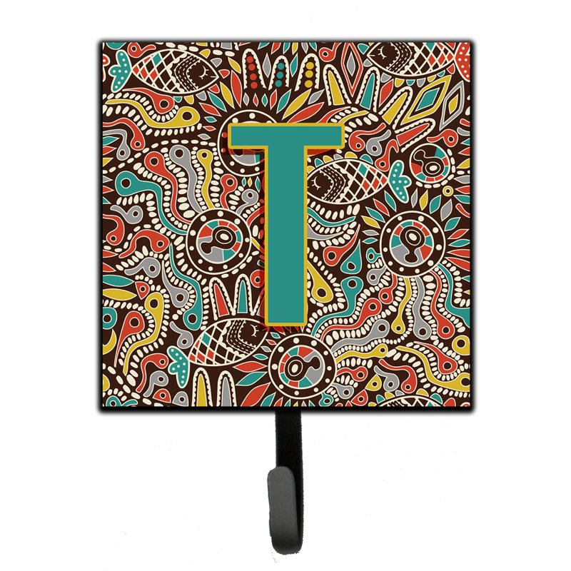 Porte-laisse et crochet mural rétro tribal, T