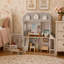 Teamson Kids 2-Story Wooden Dollhouse with Horse Stable, Porch, Movable Fence & 14 Accessories