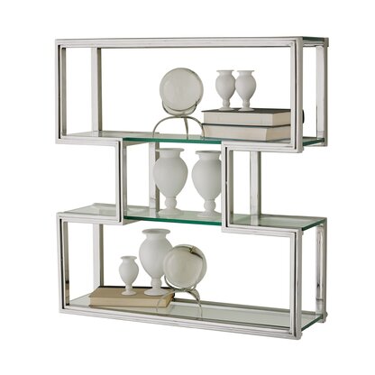 MOUNT-IT! 9.75 in. Corner Tempered Glass Decorative Wall Shelf