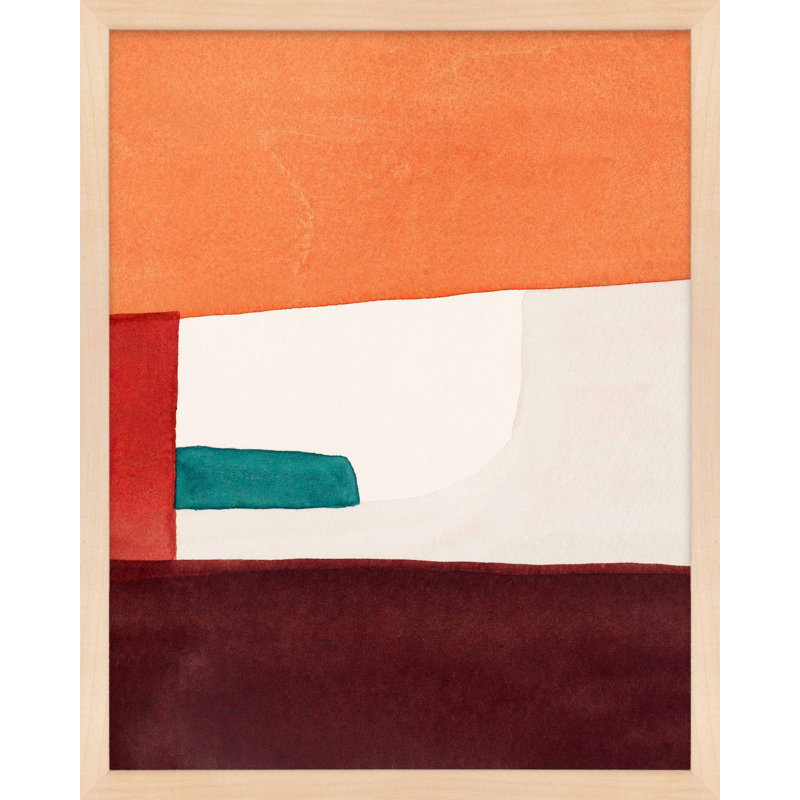 «Woodworth Red Undertones» par Julia Balfour - Art mural encadré, H 20 po x l 16 po x P 1,25 po, Papier encadré érable