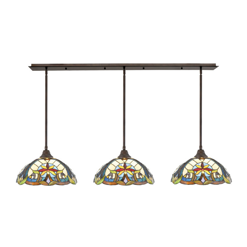 Luminaire suspendu linéaire 3 lumières 3 lumières, Bronze