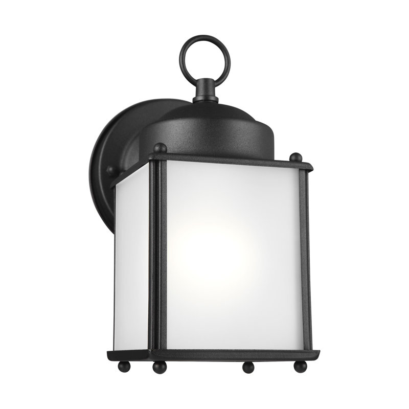 New Castle One Light Outdoor Wall Lantern from Generation Lighting , Black, Yes
