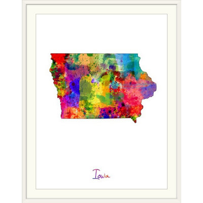 Francy «Iowa Map» par Abarca, impression