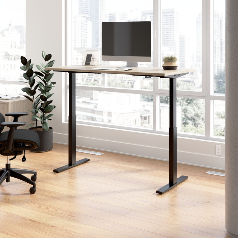 Déplacer le bureau, L 59,45 po x P 29,37 po, Thermolaquage noir