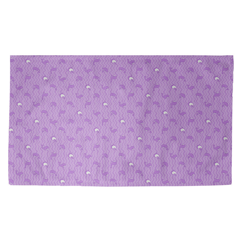 Tapis de porte intérieur anti-dérapant baleines Kitterman, Rectangle 2 pi 1 1/2 po x 3 pi 6 po, Mauve