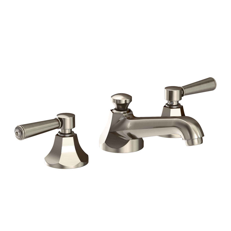 Metropole Widespread Bathroom Faucet with Drain Asssembly, Antique Nickel