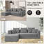 106" Sleeper Sofa,  2 In 1 Pull Out Couch Bed  ,Convertible Sofa Bed-  L-Shaped Sectional Couch For Living Room-1509486041