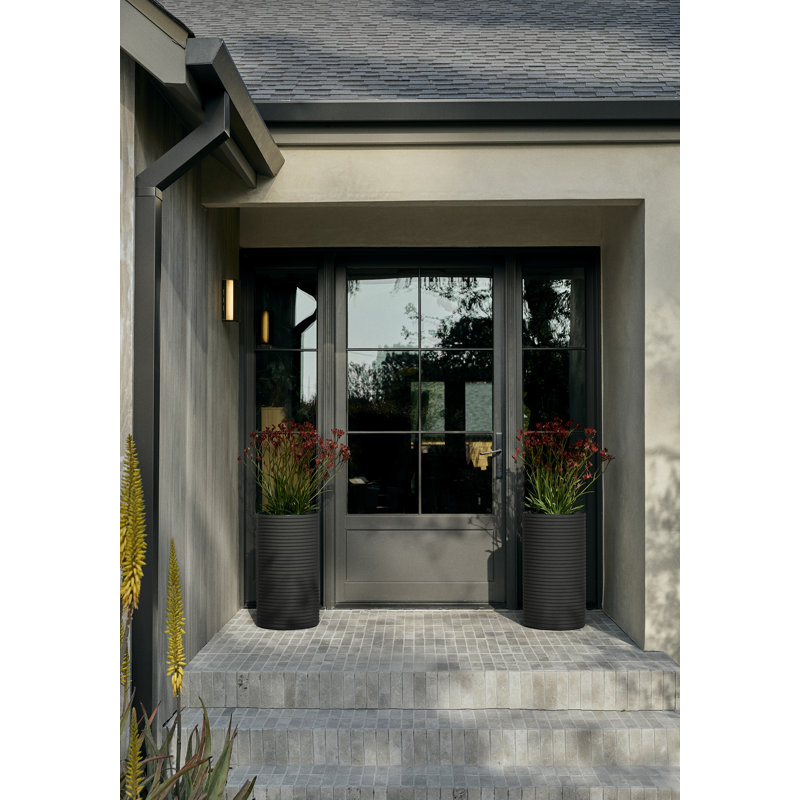 Grand pot à fleurs Veradek Mod Series, H 24,75 po x l 13,75 po x P 13,75 po, 2, Noir