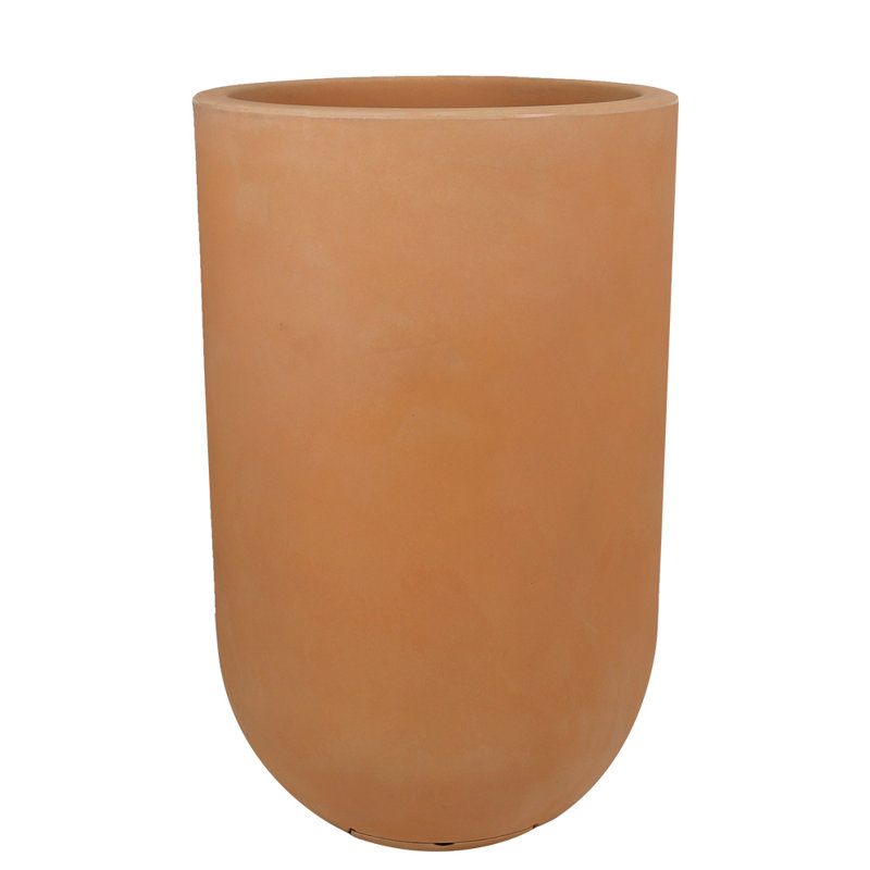 Petar ECOBO19.7 inches Eco Friendly Round Pot Planter, Decora Indoor Outdoor use Four season Use, Orange