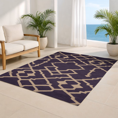Tapis mauve intérieur et extérieur Trellis
