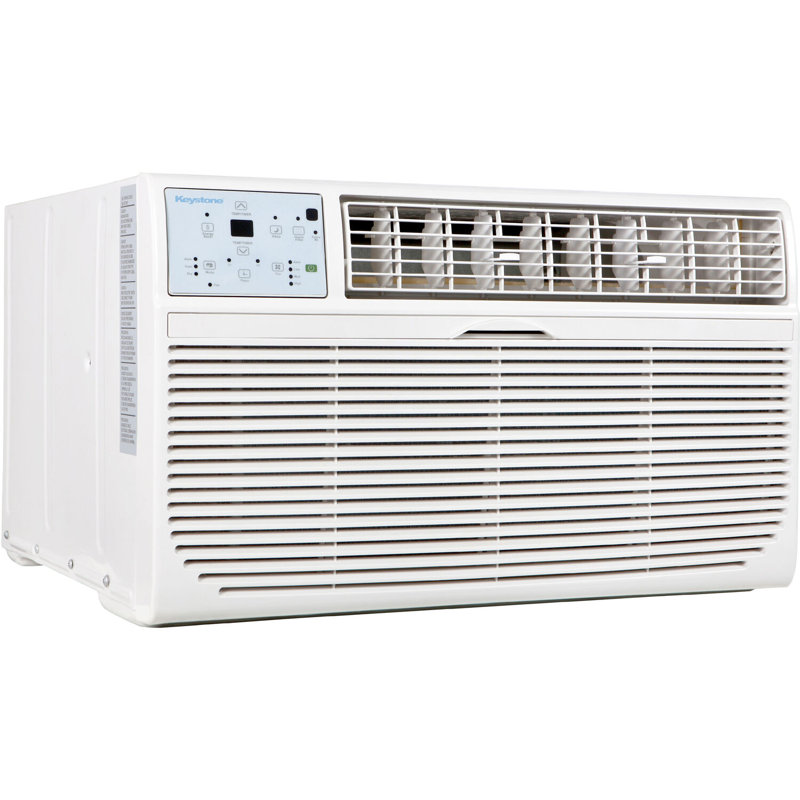 White 10,000 BTU Wall Mounted Air Conditioner with Heater and Remote
