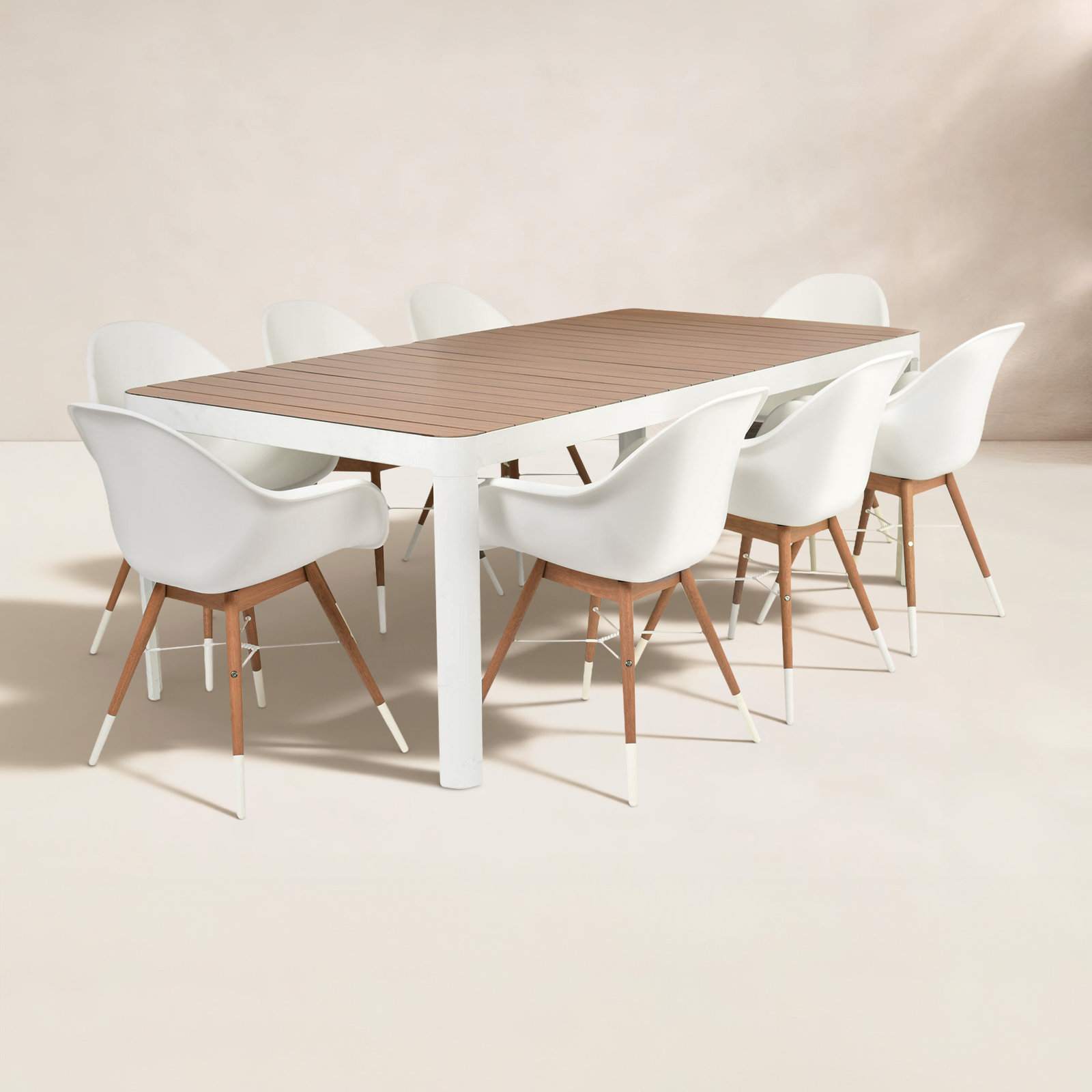 Elian 82" Teak Patio Dining Set