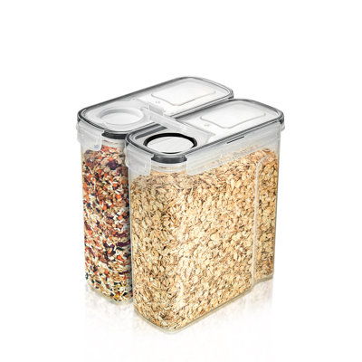 Distributeurs de nourriture sorbus hermétiques pour haricots, pâtes, céréales - paquet de 2 (2 L / 8,4 tasses)