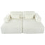 Canapé-lit double U_Style en velours côtelé avec 2 coussins pour les salons, les appartements et les bureaux-483486439